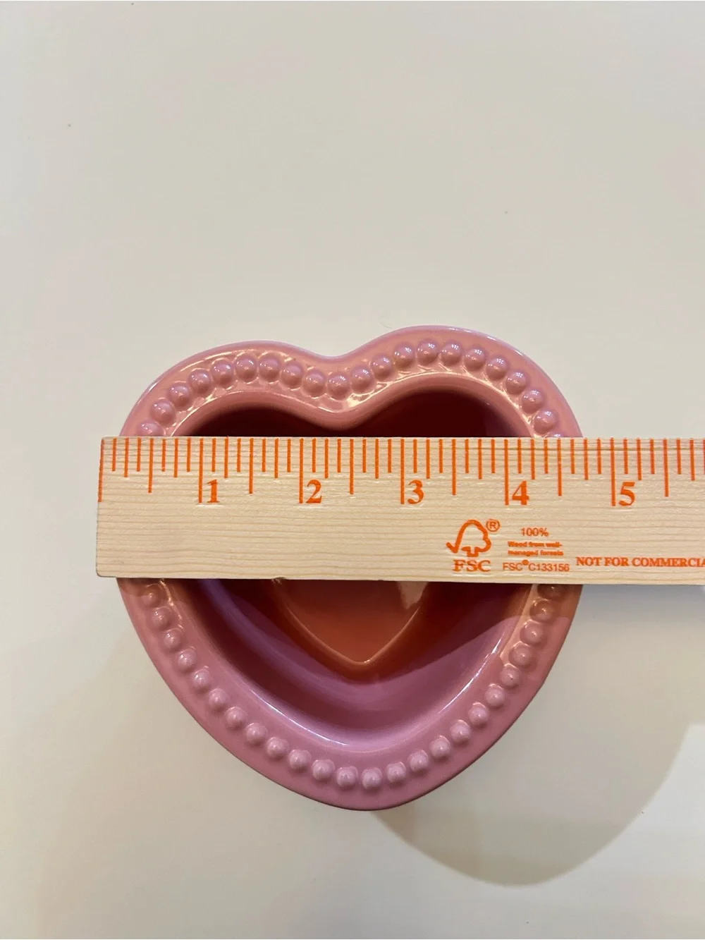 Chantal Small Pink Heart-Shaped Ceramic Bowl